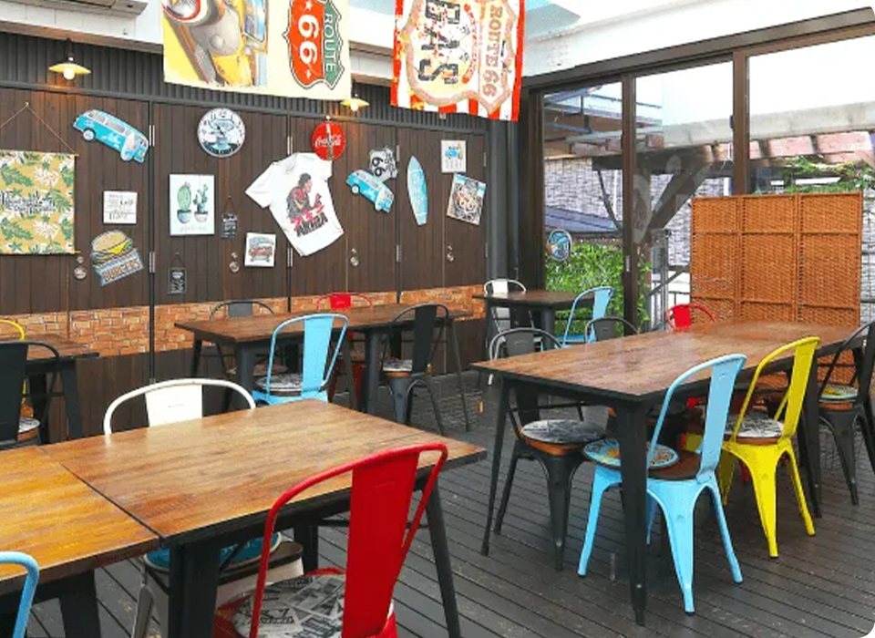 大人数でもリゾート気分で